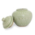 Celadon-Keramikkrug, 'Grüner Lotus - Grüne Blumen-Celadon-Dose und -Deckel aus Thailand