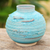 Ceramic vase, 'Asian Aqua' - Aqua Blue Small Ceramic Vase from Thailand thumbail