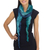 Silk scarf, 'Summer Rain' - Teal Ombre Crinkled All-Silk Scarf from Thailand thumbail