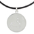 White topaz pendant necklace, 'Constellation: Leo' - Leo Sign Zodiac Necklace in Silver with White Topaz thumbail