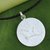 White topaz pendant necklace, 'Constellation: Virgo' - Handmade White Topaz and Silver Virgo Sign Necklace thumbail