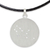 White topaz pendant necklace, 'Constellation: Virgo' - Handmade White Topaz and Silver Virgo Sign Necklace (image 2a) thumbail