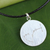 White topaz pendant necklace, 'Constellation: Scorpio' - Silver Pendant Necklace of Scorpio with White Topaz Stone thumbail