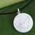 White topaz pendant necklace, 'Constellation: Capricorn' - Capricorn Sign White Topaz and Silver Pendant Necklace (image 2) thumbail