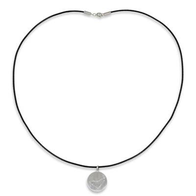 Halskette mit weißem Topas-Anhänger - Steinbock-Zeichen-Halskette mit weißem Topas und Silberanhänger