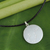 White topaz pendant necklace, 'Constellation: Aquarius' - Brushed Sterling Silver and White Topaz Aquarius Necklace thumbail