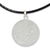 White topaz pendant necklace, 'Constellation: Aquarius' - Brushed Sterling Silver and White Topaz Aquarius Necklace thumbail