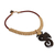Kokosnuss-Muschel-Anhänger-Halskette, 'Thailändisches Seepferdchen'. - Seepferdchen-Anhänger-Halskette mit Kokosnussschale und Makramee