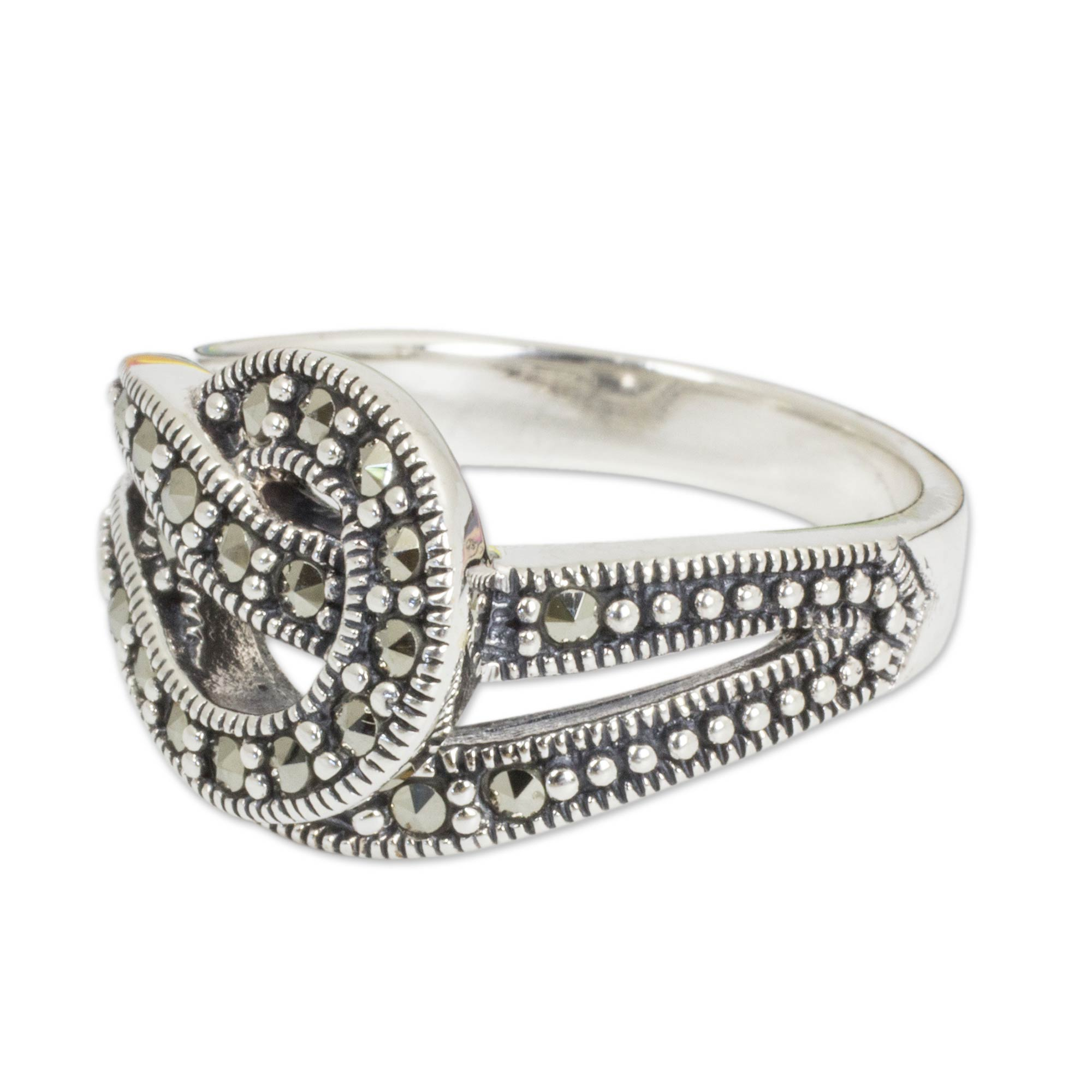 UNICEF Market | Artisan Crafted Thai Silver and Marcasite Ring ...