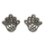 Sterling silver button earrings, 'The Hamsa Hand' - Hamsa Hand Symbol Sterling Silver Button Earrings (image 2a) thumbail