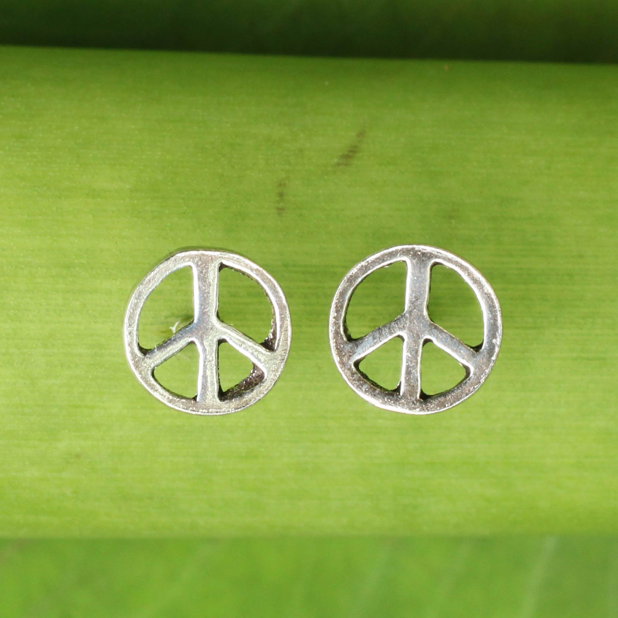 Peace sign stud on sale earrings