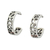 Sterling silver half-hoop earrings, 'Thai Filigree' - Filigree Style Half Hoop Sterling Silver Earrings (image 2a) thumbail