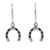 Sterling silver dangle earrings, 'Good Luck Horseshoes' - Thai Handcrafted Horseshoe Earrings in Sterling Silver (image 2a) thumbail