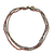 Halskette aus Jaspis- und Achatperlen - Handgefertigte Makramee-Halskette mit Jaspis, Achat und Messing