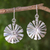 Sterling silver dangle earrings, 'Spinning Windmills' - Fair Trade Matte Sterling Silver Thai Dangle Earrings (image 2) thumbail