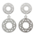 Sterling silver dangle earrings, 'Geometric' - Fair Trade Brushed Sterling Silver Geometric Earrings thumbail