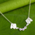 Amethyst pendant necklace, 'Grateful Elephant' - Elephant Pendant Necklace from Thailand with Amethysts (image 2) thumbail