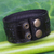 Men's leather wristband bracelet, 'Rugged Black' - Handcrafted Men's Black Leather Wristband Bracelet