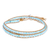 Quartz and leather wrap bracelet, 'Hill Tribe Ice in Brown' - Blue Quartz and Brown Leather Hand Made Wrap Bracelet (image 2c) thumbail