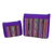 Cotton blend cosmetic bags, 'Exotic Lisu in Purple' (pair) - Purple and Multicolor Cosmetic Travel Bags (pair)