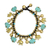 Beaded charm bracelet, 'Elephant World' - Elephant Charm Bracelet with Brass and Blue Calcite Beads thumbail