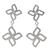 Pendientes colgantes de plata de ley - Aretes colgantes de plata cepillada con gemas de topacio blanco