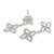 Ohrhänger aus Sterlingsilber, „Playful Pinwheel“ – Ohrhänger aus gebürstetem Silber mit weißen Topas-Edelsteinen