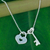 Sterling silver pendant necklace, 'Key of Love' - Handcrafted Silver Heart  Lock and Key Pendant Necklace