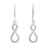 Sterling silver dangle earrings, 'Into Infinity' - Handcrafted Infinity Symbol Sterling Silver Dangle Earrings thumbail