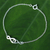 Sterling silver pendant bracelet, 'Into Infinity' - Linked Infinity Symbol Bracelet in Brushed Sterling Silver (image 2) thumbail