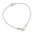Sterling silver pendant bracelet, 'Into Infinity' - Linked Infinity Symbol Bracelet in Brushed Sterling Silver (image 2b) thumbail