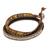 Onyx and jasper leather wrap bracelet, 'Hill Tribe Sunshine' - Onyx Jasper and Silver on Handcrafted Leather Wrap Bracelet (image 2c) thumbail
