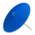 Decorative garden umbrella, 'Happy Garden in Blue' - Fair Trade Garden Decor Cotton and Bamboo Umbrella (image 2a) thumbail
