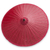 Sombrilla de jardín decorativa - Paraguas de jardín rojo hecha a mano de bambú y algodón