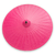 Decorative garden umbrella, 'Happy Garden in Pink' - Pink Garden Umbrella Crafted from Cotton and Bamboo