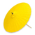 Decorative garden umbrella, 'Happy Garden in Yellow' - Yellow Cotton Garden Umbrella Handmade in Thailand