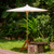 Decorative garden umbrella, 'Happy Garden in White' - Handmade Thai Style Garden Umbrella in White Cotton thumbail