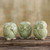 Celadon ceramic statuettes, 'Green Owl Trio' (set of 3) - Fair Trade Green Celadon Ceramic Owl Statuettes (set of 3) thumbail