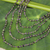 Halskette aus Amethyst- und Peridotsträngen - Perlenbesetzte Amethyst- und Peridot-Halskette aus Thailand