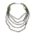 Halskette aus Amethyst- und Peridotsträngen - Perlenbesetzte Amethyst- und Peridot-Halskette aus Thailand