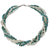 Cultured pearl and calcite torsade necklace, 'Vibrant Sea' - Fair Trade Torsade Necklace with Pearls and Calcite thumbail