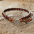 Hill tribe silver beaded bracelet, 'Peaceful Tribe' - Thai Hill Tribe Silver Beaded Bracelet on Leather Cords (image 2) thumbail