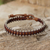 Hill tribe silver beaded bracelet, 'Peaceful Tribe' - Thai Hill Tribe Silver Beaded Bracelet on Leather Cords (image 2b) thumbail