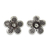 Sterling silver flower earrings, 'Tribal Daisies' - Karen Hill Tribe Jewelry Sterling Silver Button Earrings