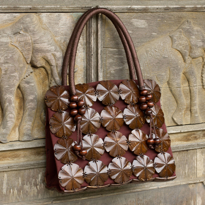 Handtasche aus Kokosnussschale - Fair-Trade-Handtasche, handgefertigt aus Kokosnussschalen