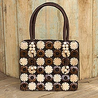 Coconut shell handbag, 'Naturally Great'