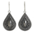 Silver dangle earrings, 'Thai Dew' - Silver 950 Thai Hill Tribe Style Dangle Earrings (image 2a) thumbail