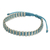 Silver beaded cord bracelet, 'Friendly Blue' - Light Blue Macrame Adjustable Bracelet with 950 Silver Beads