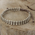 Silver beaded cord bracelet, 'Friendly Taupe' - Fair Trade Taupe Cord Bracelet with Silver 950 Beads