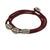 Silver beaded wrap bracelet, 'Chiang Mai Red' - Silver 950 and Red Cord Wrap Bracelet from Thailand